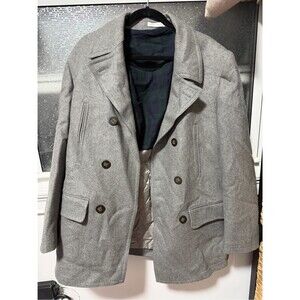 Classic Men's Gray Double-Breasted Coat